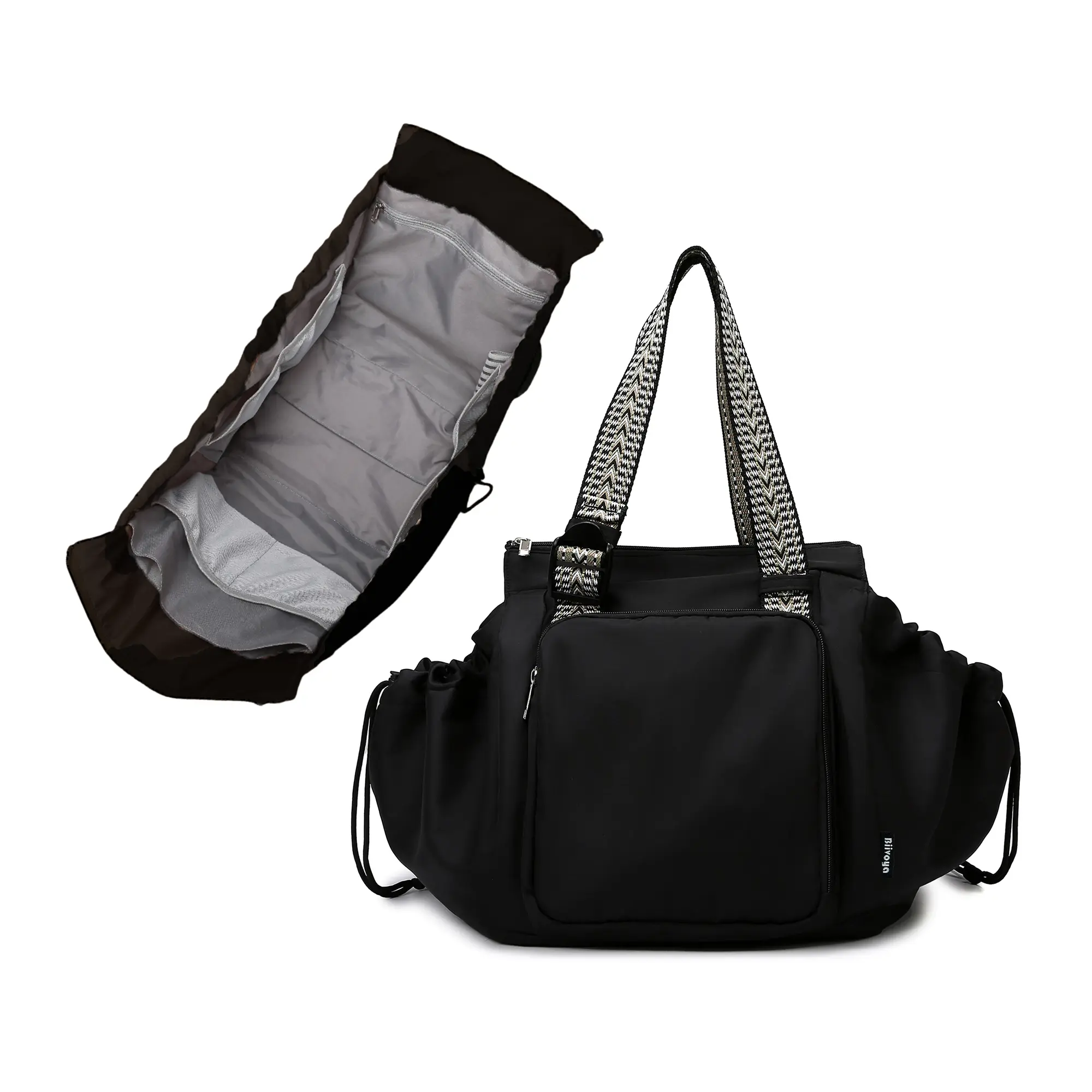 Summervibes Large Expandable Tote Bag for Women, Convertible Backpack Diaper Bag for Moms, Water-Resistant Multi-Pocket Travel Tote, Carry-On Bag for Work, School, Weekend Getaways & Daily Use