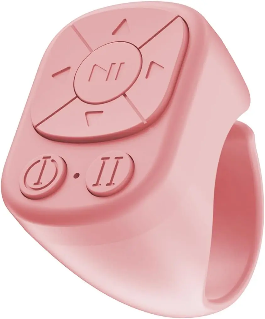 Wireless TikTok Scrolling Ring - Bluetooth Smartphone Remote Control with Chip, Page Turner Accessory for iPhone, iPad, iOS & Android, Selfie Shutter & Short Video/Music Controller, Accessories