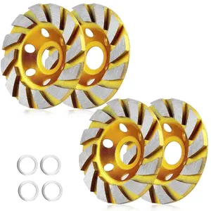 4 Inch Concrete Stone Grinding Cup Wheel,12 Segs Angle Wheels for Angle-4pcs