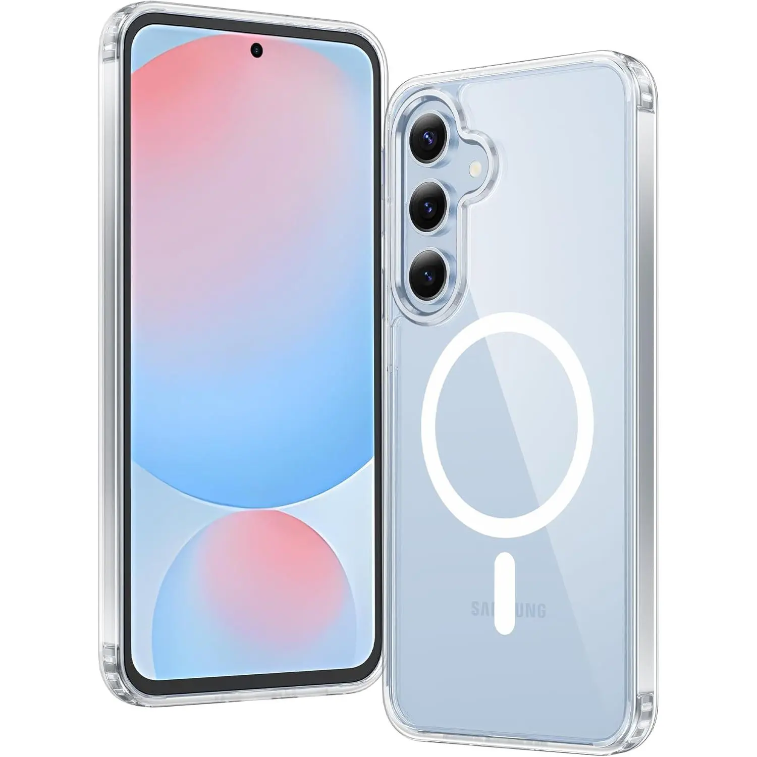 Entronix Case for Samsung Galaxy S26/S25/S24 A26/A17 Plus/Ultra/FE/Edge Z Flip/Fold - Clear Cover, [Magnetic] Phone Accessories Protective Transparent