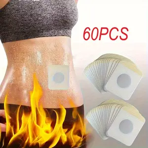 60-Piece Abdominal Patch Set, Enhances Fitness & Waist Shaping, Strong Plant Fiber Formula, Portable Use, Ideal for Gym Enthusiasts, Workout, Body Care