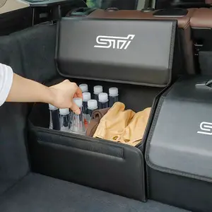 Car Trunk Leather Storage Box Foldable Auto Organizer Bag For Subaru Impreza Legacy WRX STI BRZ Forester XV Outback Crosstrek Levorg Exiga Ascent Tribeca