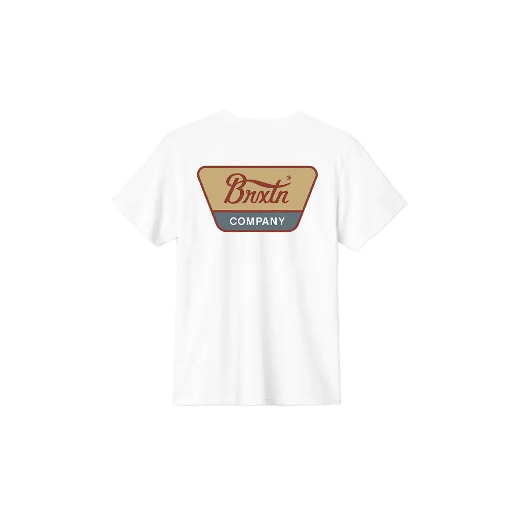 Brixton Linwood Men's 100% Cotton Short-Sleeved Standard Fit Retro Tee - Breathable Crew Neck, Vintage Garage Graphic Prints, Center Back Screen Print, All Seasons Casual Menswear Top