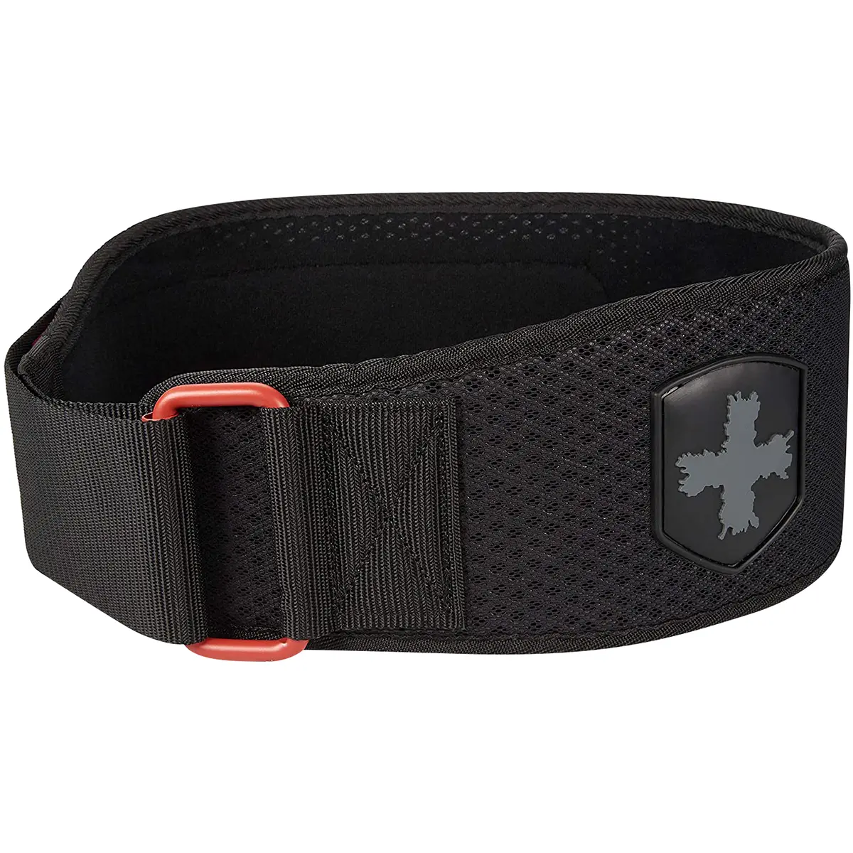 Harbinger HexCore 4.5" Breathable Mesh Weight Lifting Belt with Honeycomb Pattern for Lower Back Support and Core Stability, Red, Breathable Sports Belt, Sport Belt