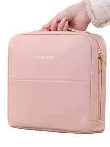 Multi-Layer Makeup Bag, Waterproof PU Leather, Large Capacity, Includes Luggage Strap, Ideal for Daily Use, Business Travel, Weekend Trips, Cosmetic Bags, Makeup Pouch, Makeup Organizer Bag, Makeup Pouch for Purse