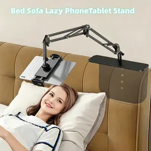 1pc Bed Head Insert Phone Tablet Stand, 360° Rotatable Foldable Adjustable Arm, Universal Hands-Free Smartphone Holder for Bed Sofa, Lazy Person Accessory