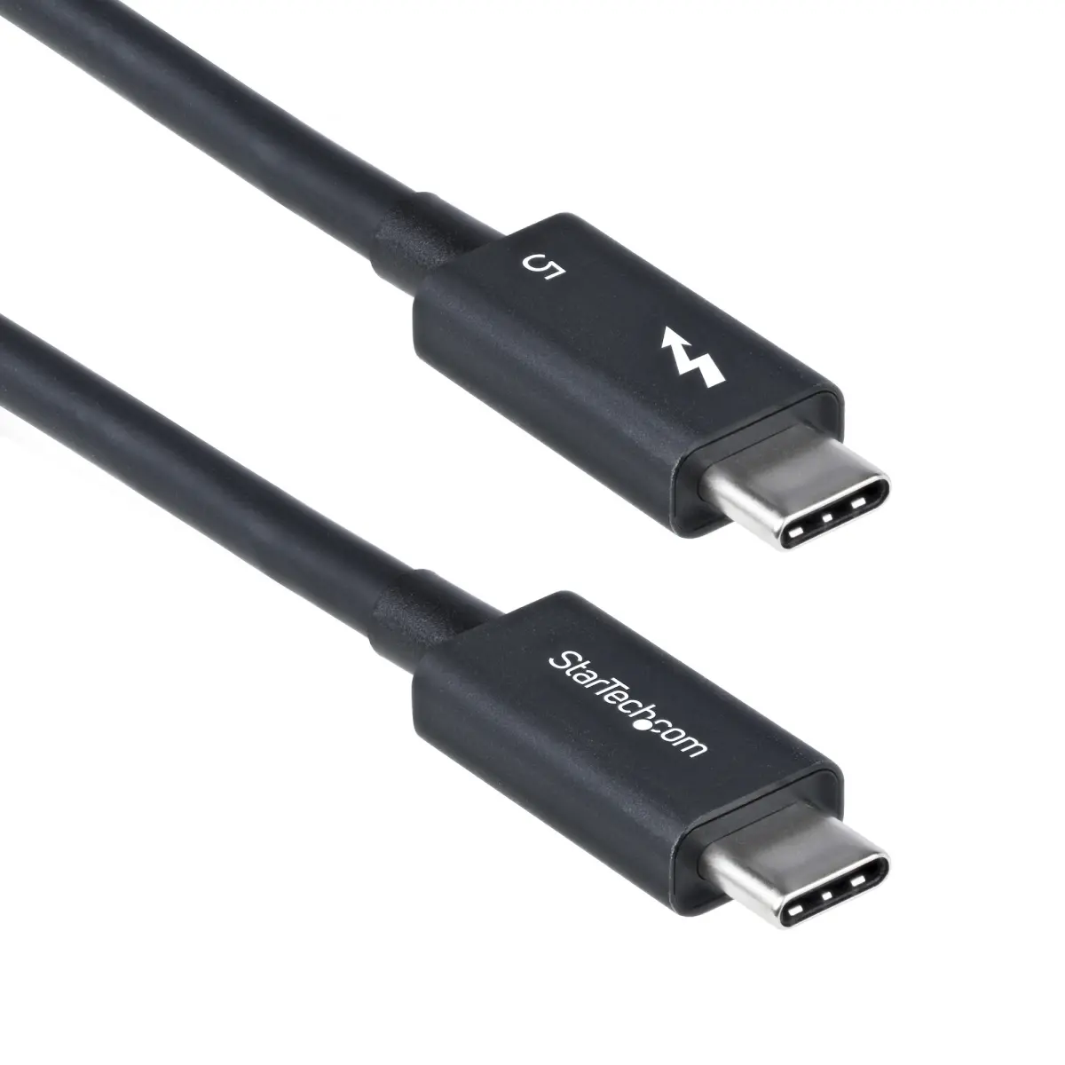 Startech TBLT5MM50CM240W Thunderbolt 5 Cable - 1.5 ft, 80Gbps, 120Gbps Boost, 240W USB-C Charging, Shielded 30/34AWG Coaxial Wire, TPE, Tinned Copper Braid Cable Shield, Mobile Charging & Connection Connector, Digital