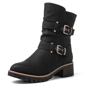 GLOBALWIN Fashion Ankle Boots For Women Black 10M