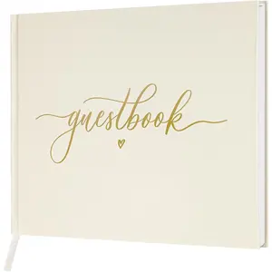 Elegant Guest Book - Polaroid Guest Book for Special Events, 9.2'' x 7.3'', 55 Sheets/110 Pages, Photo Guest Book with Inner Pocket, 2 Photo Sticker Sheets, 110 Pages for Sign in and Photos