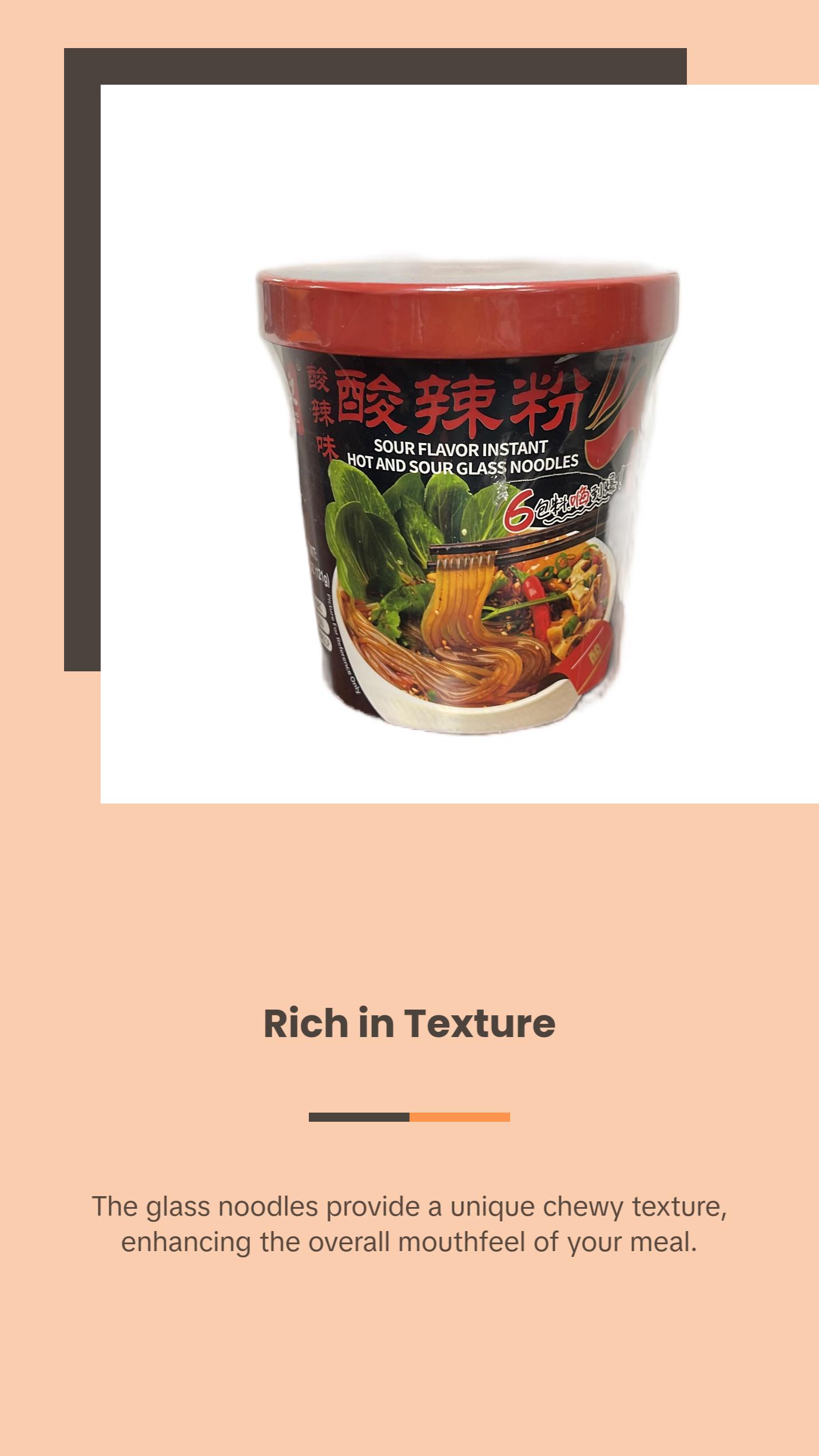 ZhengWen | Sour Flavor Instant Hot and Sour Glass Noodles | 121g