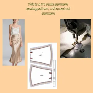 Xxs-Xxl Full Set Sewing Pattern, 7 Sizes Skirt Design, Ideal for Handmade Clothing, Casual Fashion, DIY Fabric Making, Sewing Supplies Crafts