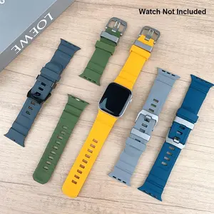 Sport Silicone Watch Band, Replacement Watch Band, Smartwatch Strap for Apple Watch Ultra 2 10 9 8 7 6 SE 5 4, Smart Watch Accessories for Men & Women, Wearable