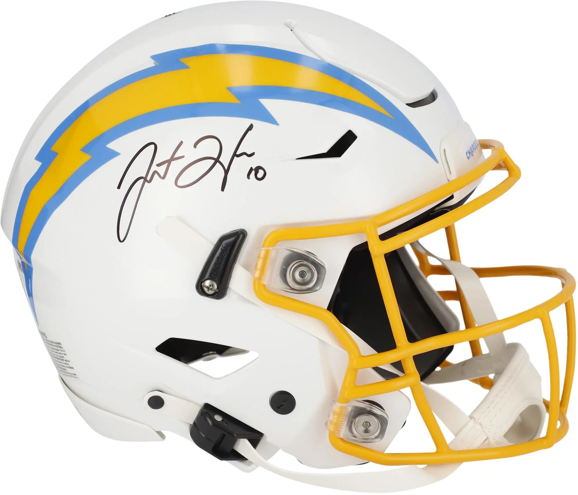 Justin Herbert Los Angeles Chargers Autographed Riddell Speed Flex Authentic Helmet - Fanatics Authentic Certified