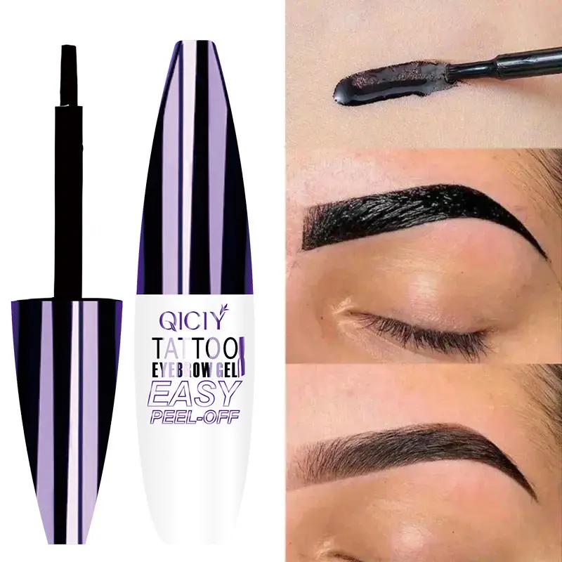Easy to Use Semi-Permanent Eyebrow Tattoo Gel Paste with Durable, Waterproof, and Easy Peel-Off Formula