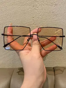 Vintage Square Frame Sunglasses, Trendy Casual Sunglasses for Women, Lightweight Durable Sunglasses, Fashion Accessories for Everyday Use and Outdoor Activities