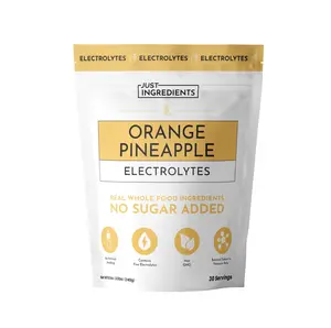 Just Ingredients Orange Pineapple Electrolytes – 30‑Serving Hydration Drink Mix with Coconut Water, Sea Salt, and Trace Minerals – Supports Energy, Recovery, and Electrolyte Balance*
