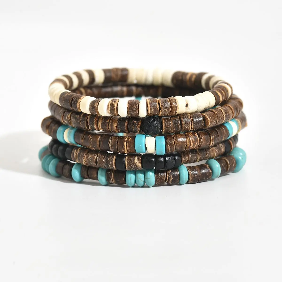 piece Bohemian Coconut Shell Beaded Elastic Thread Bracelet - Unisex - The Best Gift to Give
