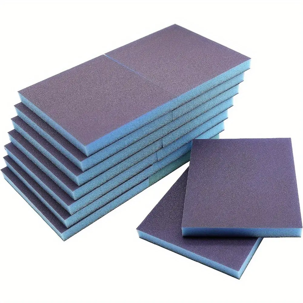 16 PCS 220 Grit Industrial Sanding Sponges, Wet-Dry Washable Reusable Sanding Blocks for Wood, Metal Furniture, Drywall Heavy-Duty Home Supplies