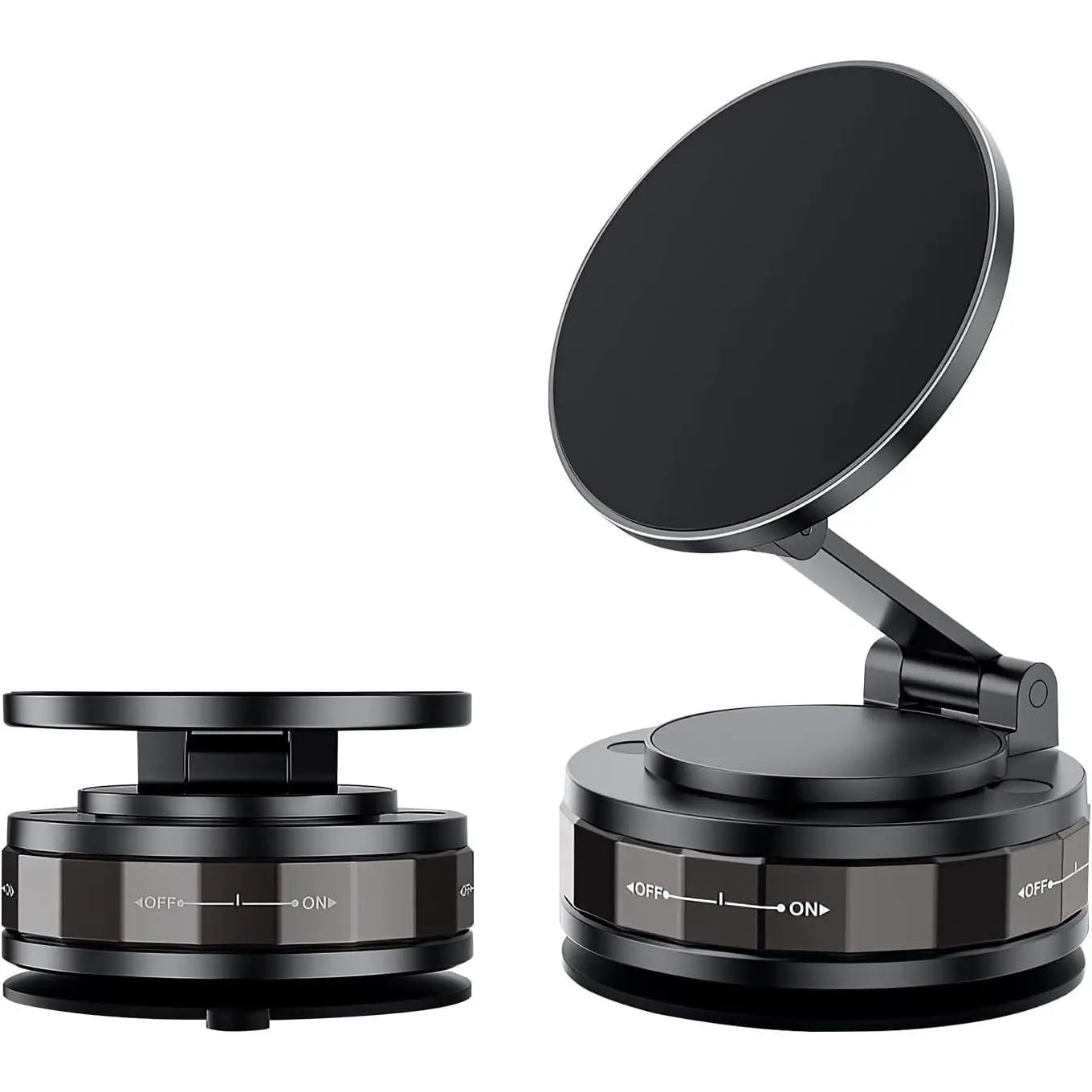 (1Pcs)New Cell Phone Holder, 360 Adjustable Vacuum Magnetic Phone Holder, Universal Magnetic Bracket, Multi-Axis Rotation & Strong Adsorption, Suitable for Car, Desktop, Glass and Wall, Etc