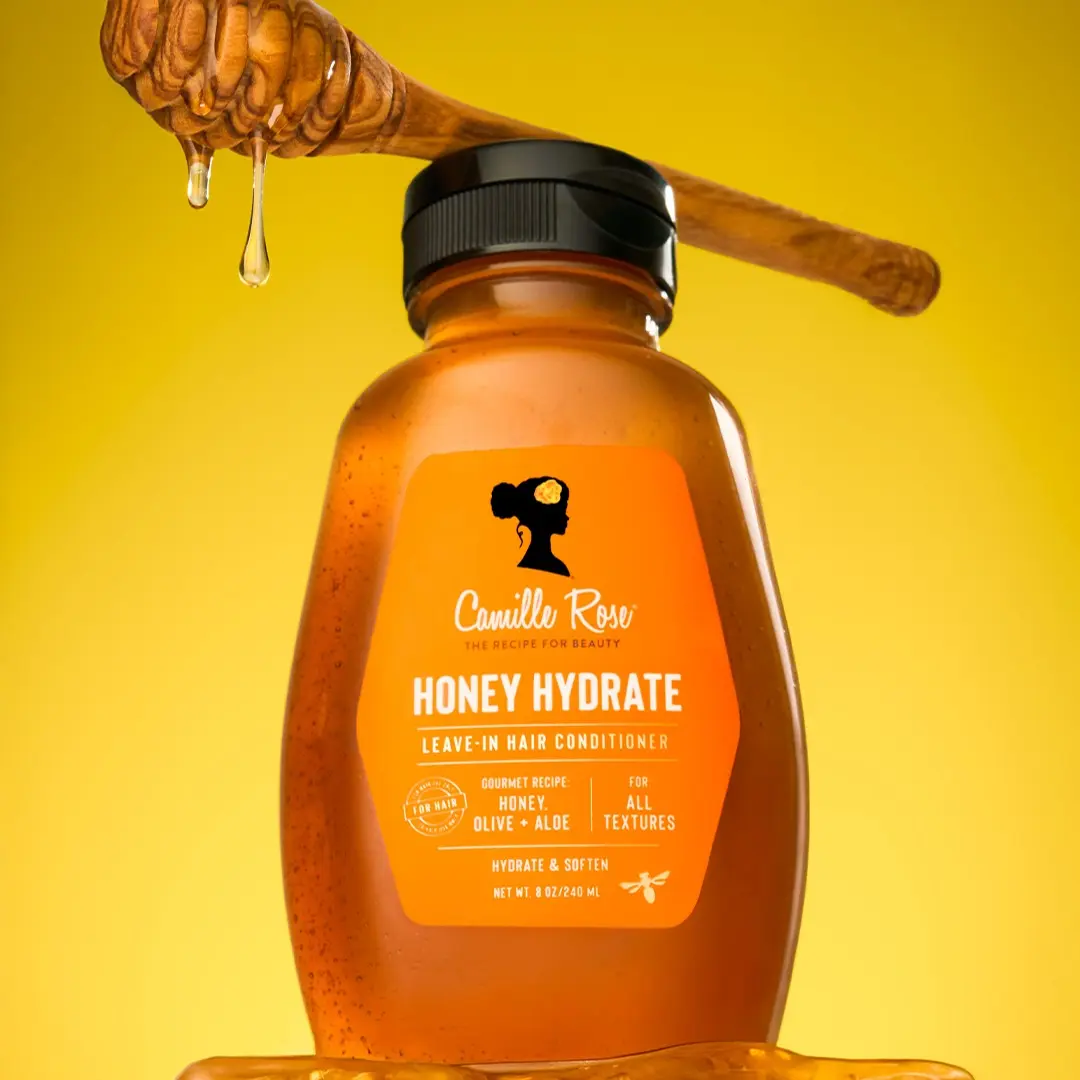 Honey "Leave-in Collection" - 8oz Moisture-Rich Leave-In Conditioner with Honey, Olive Oil, Aloe & Castor Seed Oil for Hydration, Frizz Control, Detangling - All Hair Types 2C-4C (Haircare Leave-In) | CamilleRose