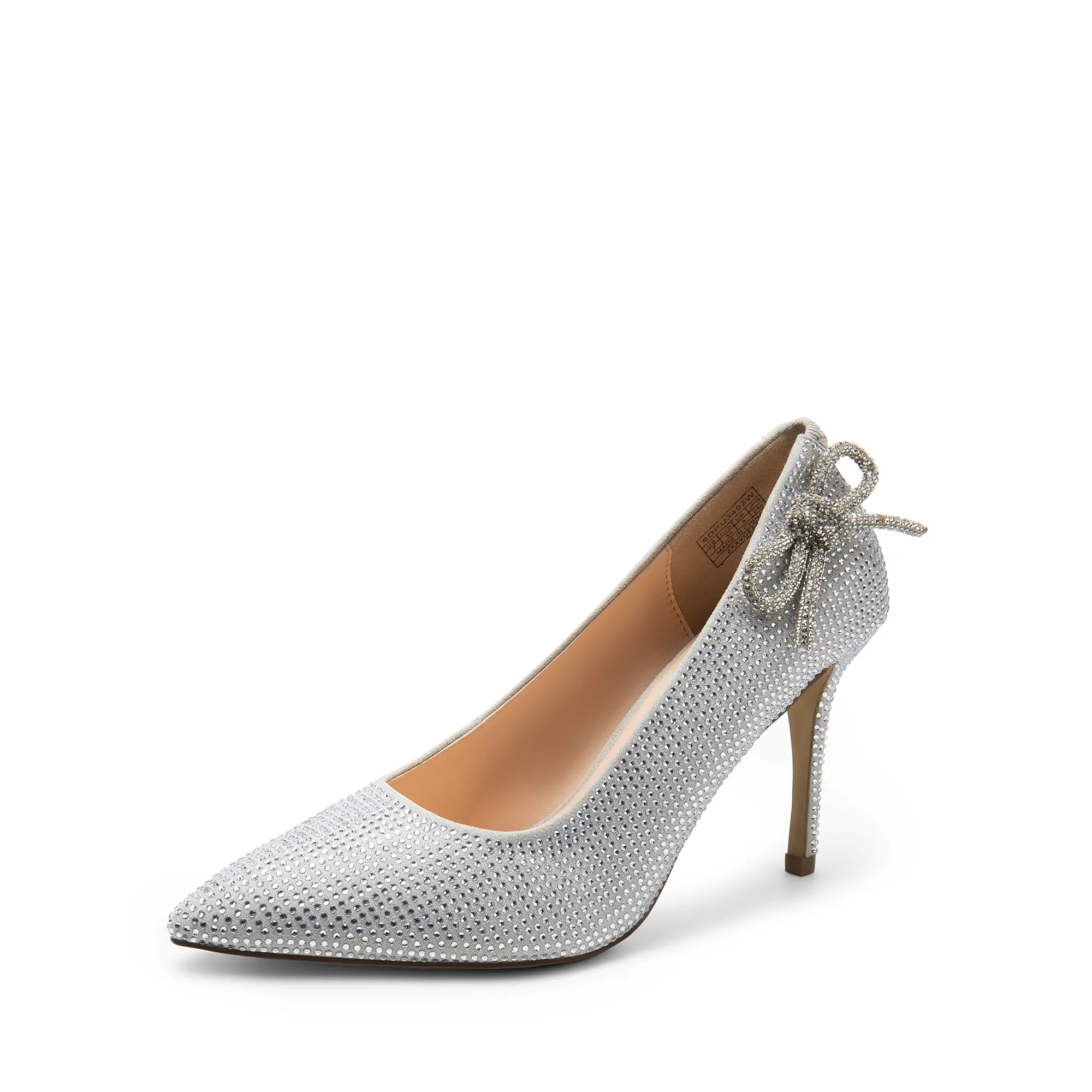 DREAM PAIRS Women's Silver Comfortable Interior Heeled Footwear - Elegant Pointed Toe, Sparkling Crystal Stilettos, for Formal, Wedding, Business Occasions, Classy, Stylish, Fashion, High Heels, Party, Crystals, Glamorous Heels, Premium Inners, Refined Fa