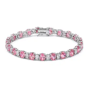 Duo Oval Blush and Crystal Classic Bracelet
