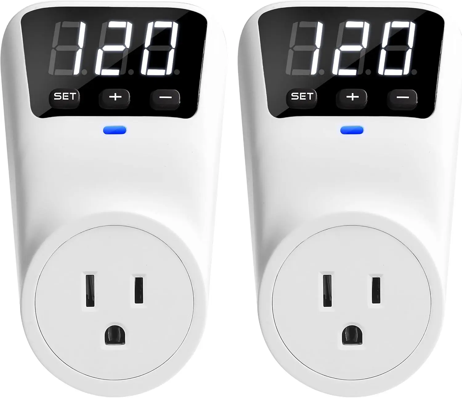 Appliance Surge Protector Voltage Stabilizer Fireproof UL94V-1 Wall Mount Surge Protectors Outlet for Refrigerator, TV & Heavy, Real-Time Monitoring & Custom Voltage 80V-140V (2 Standard)
