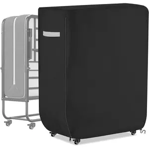 Rollaway Bed Cover Waterproof Folding Bed Cover with Zipper Dustproof Protector 39" L x 15" W x 44.8" H Black