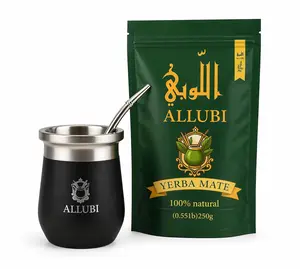 Starter Mate Set – Yerba Mate 250g with Cup & Bombilla 🧉 Herbal Tea Beverage Natural Taffy
