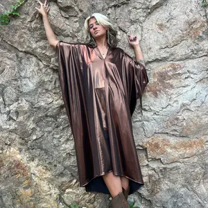 Chiara Caftan - Metallic Copper Caftan by Jennafer Grace