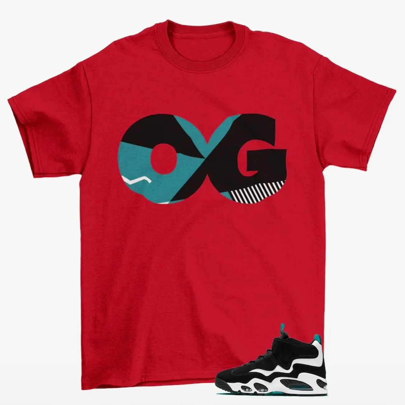 Sneaker OG Griffey Max 1 Freshwater Matching Sneaker Tee Shirt Red