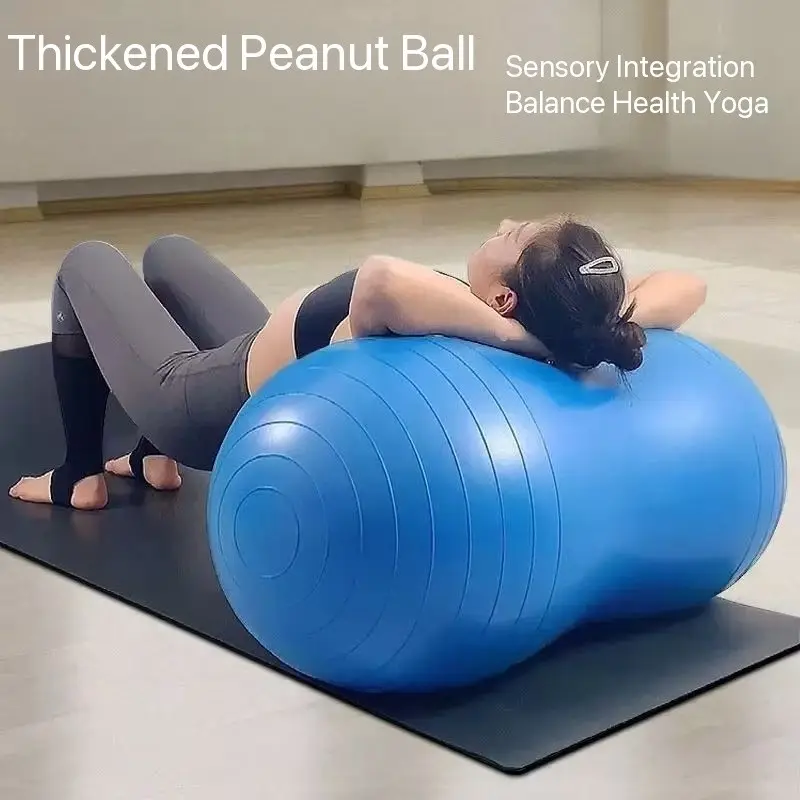 Thickened Anti-Explosion Capsule Massage Ball, Rehabilitation Training Fitness Ball, Yoga Peanut Massage Ball, Suitable for Most Yoga/pilates Scenes, Yoga Exercise Ball, Home Workout