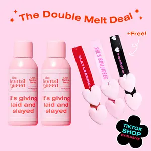 The Frontal Queen DOUBLE MELT DEAL – 2-Pack  Lace Melting Spray with 3 FREE Boujie Band | Seamless, Sweatproof Hold for Wigs, Frontals & Slick Styles |  Buildable Formula for Long-Lasting, Flawless Melts – Beginner & Stylist Approved