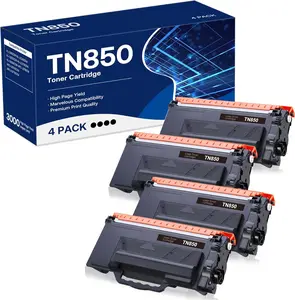 Compatible Toner Cartridge Replacement for Brother TN850 TN-850 TN820 TN-820 Work with HL-L6200DW HL-L5200DW MFC-L5850DW MFC-L6800DW DCP-L5600DN Printer (Black,4-Pack)