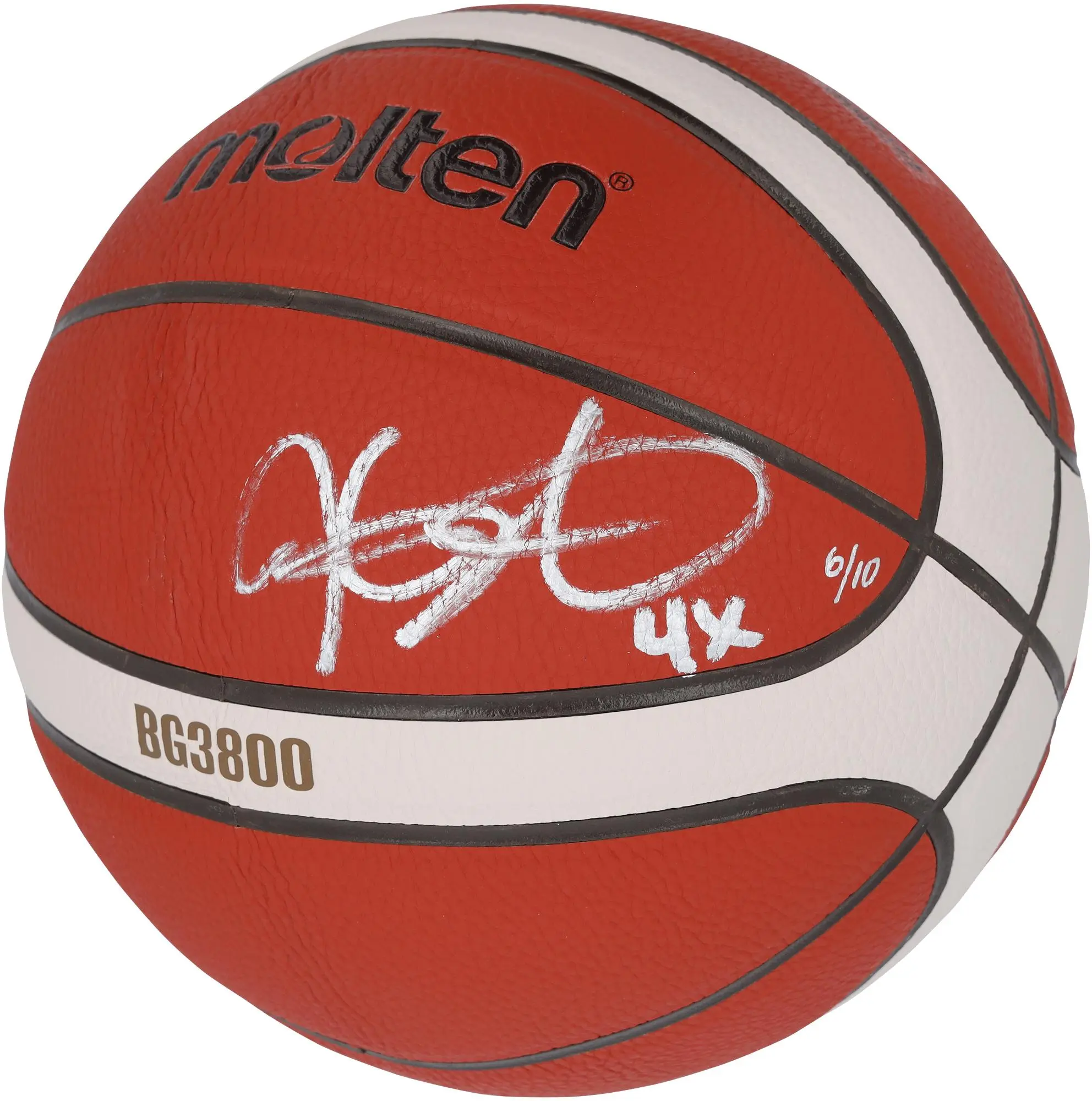 Kevin Durant Houston Rockets Autographed Molten BG-Series 3800 Official Basketball with 4X Inscription - Limited Edition of 10 - Fanatics Authentic Certified