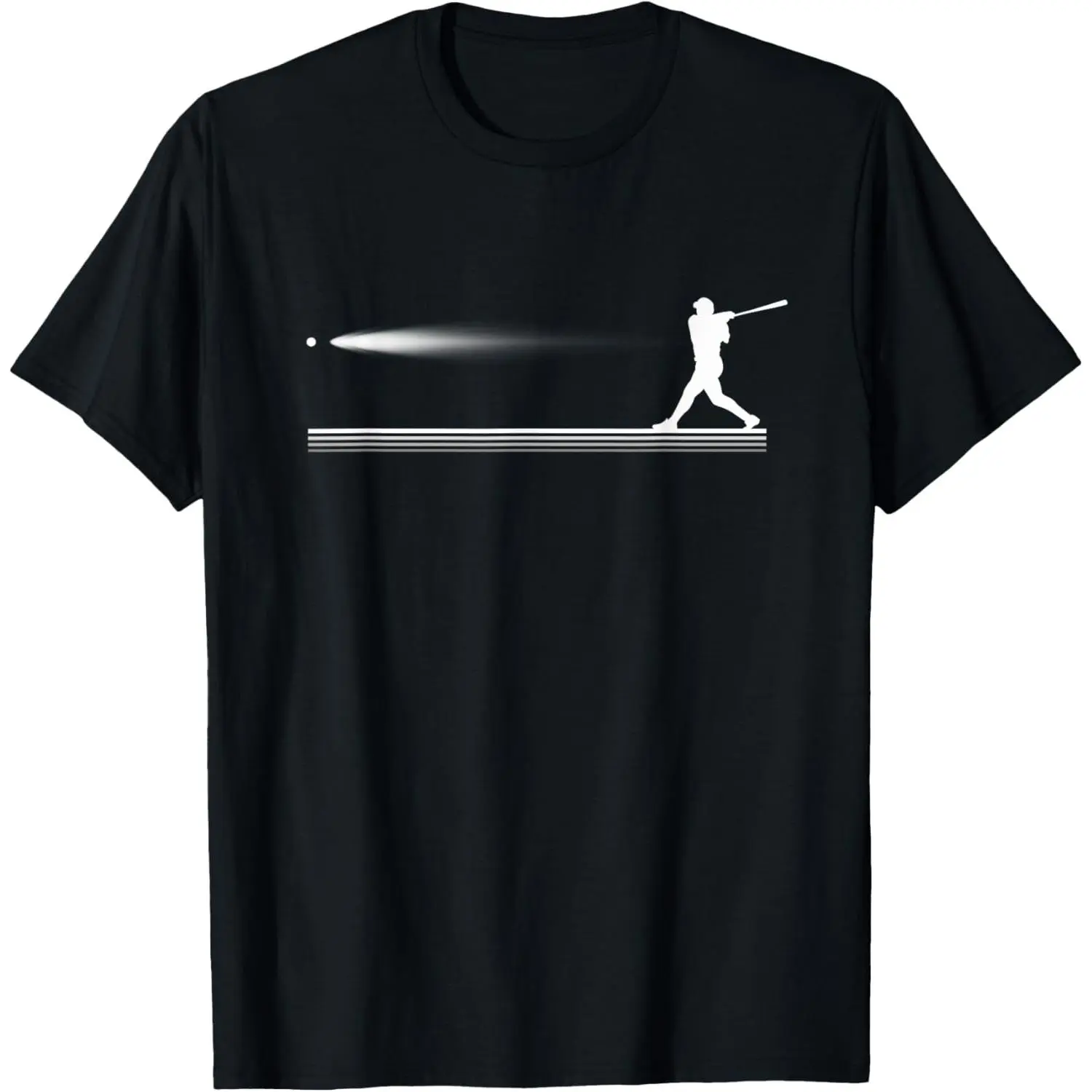 Men's Baseball Graphic Tshirt, Casual Streetwear Round Neck Top, Soft 100% Cotton Shortsleeve Menswear