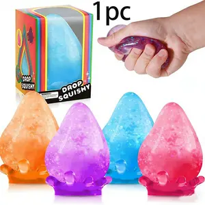 1pc Large Water Drop Stress Relief Toy, Stress Relief Gadgets, Tpr Material, Slow Rebound Texture, Anxiety Relief, Office, School, Travel, Multicolor, Birthday/santa Gift