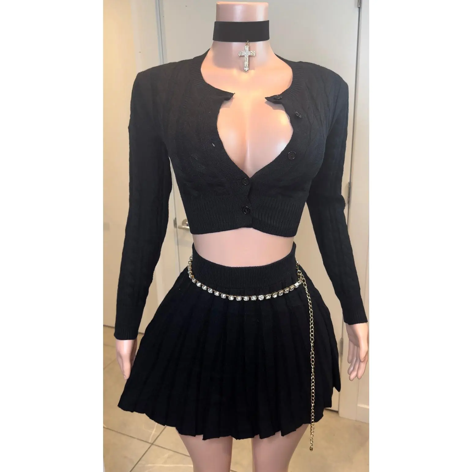 CLASS CABLE SKATER SKIRT SET | BLACK
