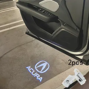 2 Pcs LED Interior Sticker Light, Welcome Light, Led Door Light, Led Car Ambient Light, Fit Acura MDX/ZDX/TL/TLX/RLX, Plug & Play, 50000H Lifespan, High Power CREE Chip Super Bright, 6500K White Light, Error Free, 12V/5W Energy Saving