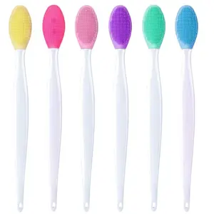 3-in-1 Silicone Facial Cleansing Brush: Tongue Scraper, Blackhead Remover & Facial Cleanser with Dual Texture Sides,Multifunctional Silicone Beauty Brush: Tongue Cleaning, Blackhead Extraction & Facial Exfoliation Tool with Coarse-Fine Sides