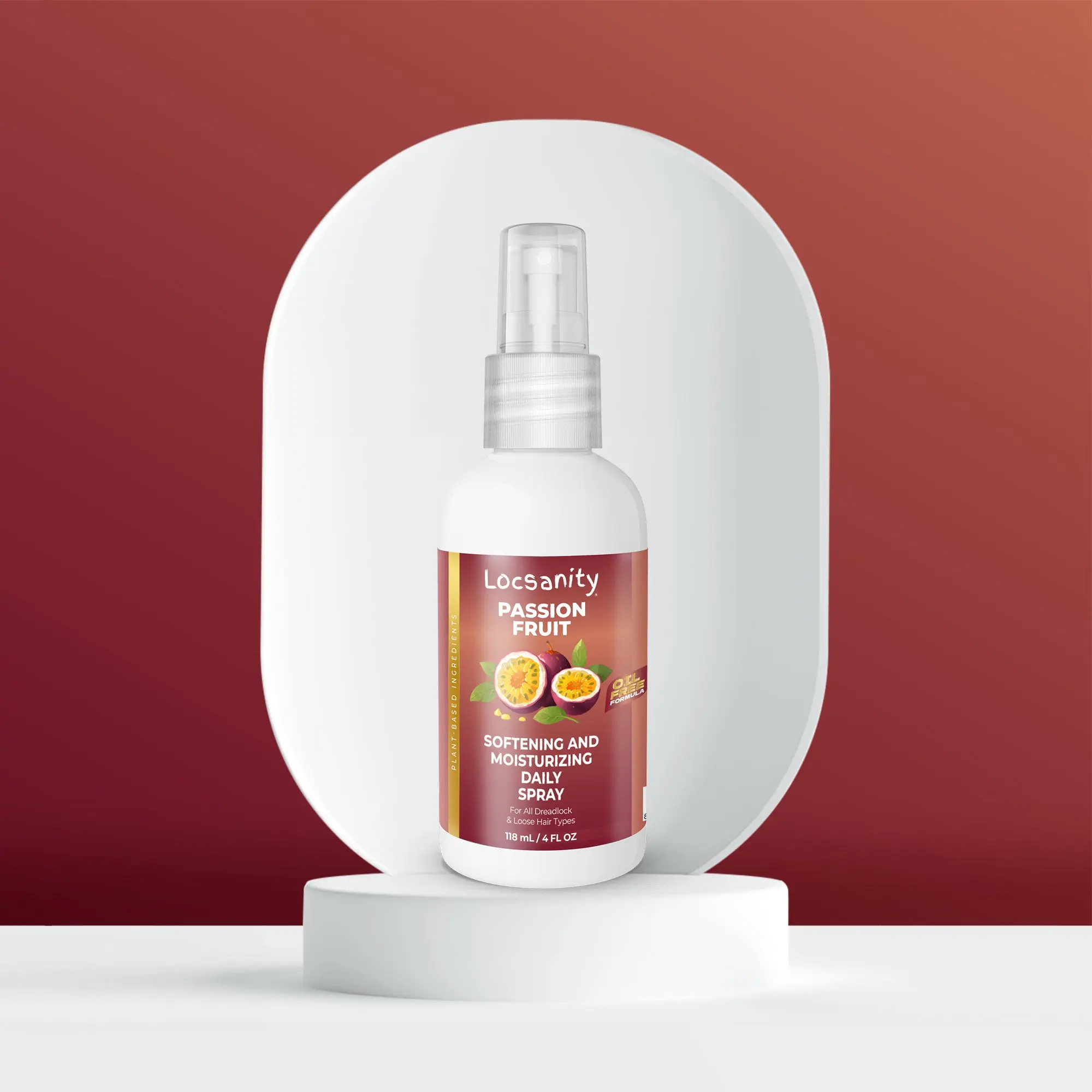 Locsanity Passion Fruit Softening Hydrating Daily Haircare Spray for Locs & Dreadlocks - Plant-Based, Cruelty-Free, Vitamin-Infused, Lightweight, Oil-Free Moisturizer with Honeyquat, Moisturizing Extracts, Dreadlocks Scalp Care, Improves Manageability