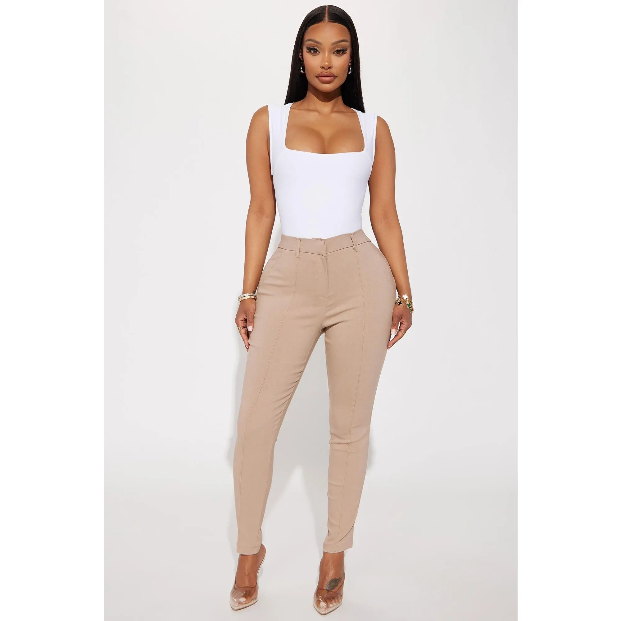 Raise The Bar Skinny Trouser - Khaki