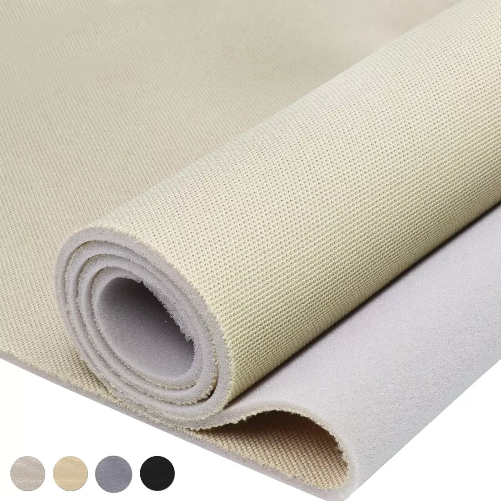 OTOEZ Automotive Headliner Fabric, 1/8" (3mm) Foam-Backed High-Density Wear-Resistant Waterproof Upholstery Material with Integrated Seat Patches, 60" Wide for Car Interiors & Marine Use