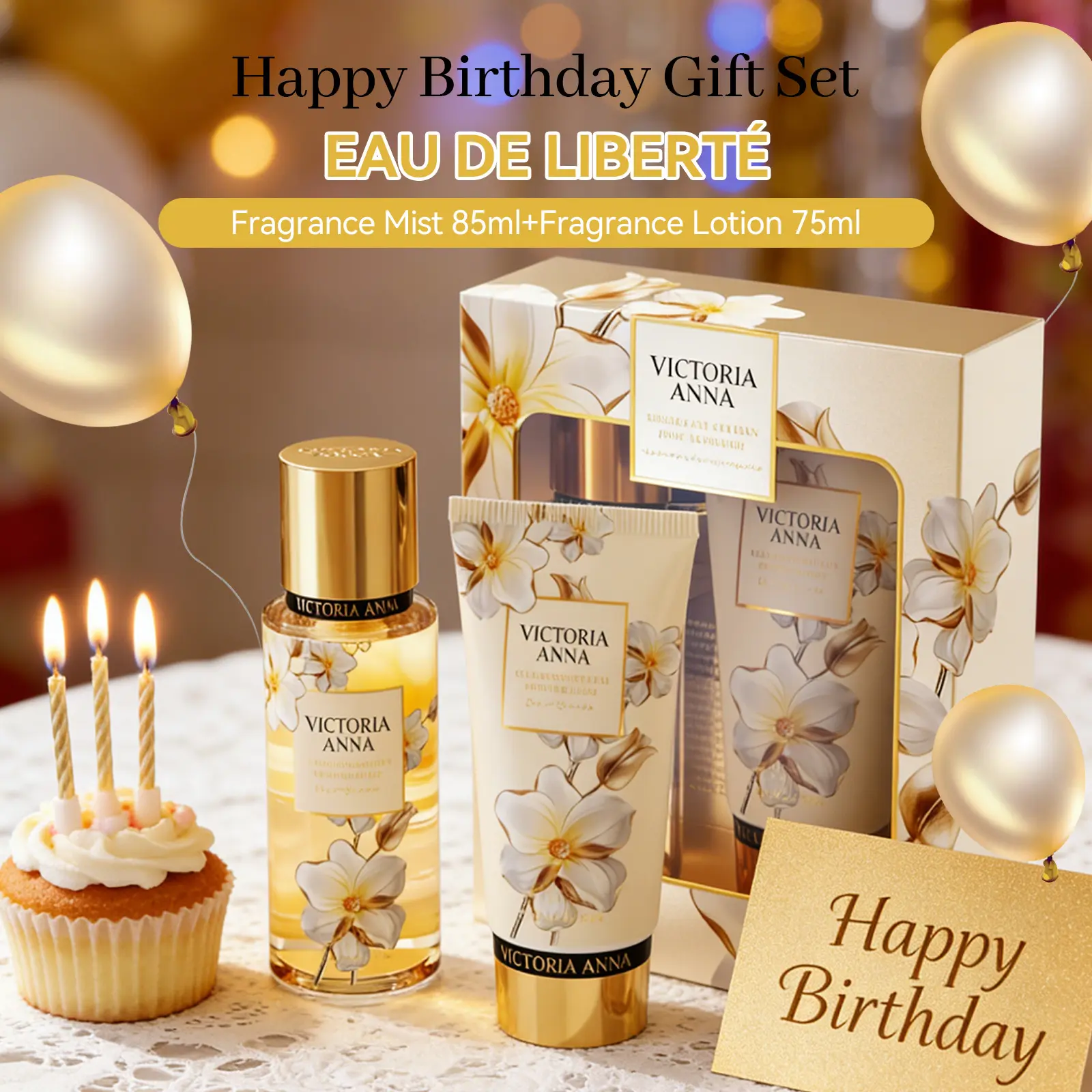 2pcs Birthday Gift Hand Cream Body spray Set, Hand Lotion, Moisturizing Hand Care, Perfect Gift for Winter, Valentine's Day, Teacher Appreciation, Travel Kit