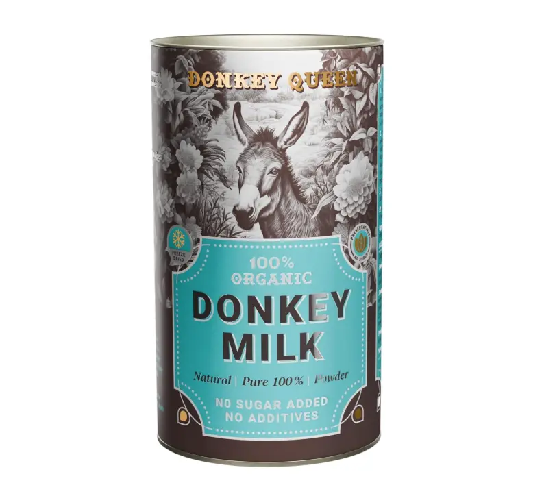 Donkey Queen Freeze-Dried Donkey Milk Powder 180g | 100% Pure, No Sugar Added, Non-GMO | 9 Servings | Gentle Alternative Milk from Kazakhstan sohochic