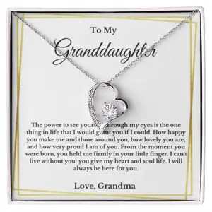 To My Granddaughter Necklace, Granddaughter Gift from Grandma, Going Away Gift, Moving Away Gift Farewell Gift, Minimalist Jewelry