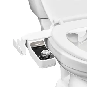 VEVOR Bidet Attachment for Toilet, 0.3" Ultra Thin Bidet Toilet Seat Attachment - Dual Retractable Nozzles, Adjustable Water Pressure, Non-Electric Cold Water Sprayer for Front Rear Water Wash, White