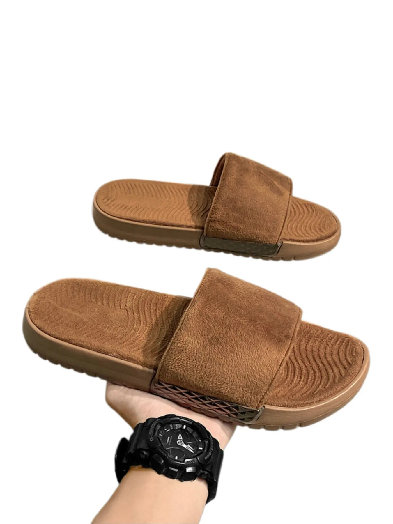 New Men's Slide Slippers, Warm Fuzzy Indoor Comfort Shoes, Multi-Color Unisex Casual Home Slippers, Large Sizes 39-47, Casual Eva Sole, Fashion Slippers, Indoor House Shoes