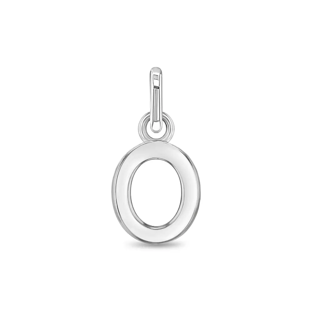 Letter Charm O Kids / Children's / Girls for Charm Bracelet - Sterling Silver