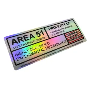 Area 51 Highly Classified Experimental Technology Decal Sticker, Car, Laptop, Toolbox.